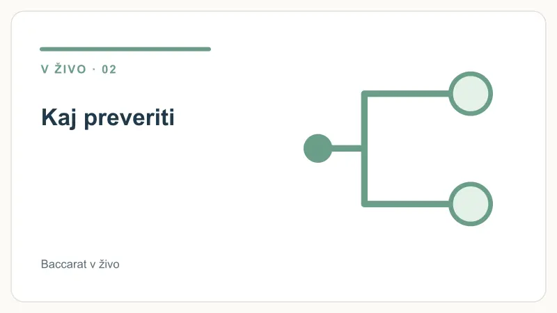 Kaj preveriti – Baccarat v živo