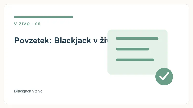 Povzetek: Blackjack v živo – Blackjack v živo