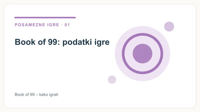 Book of 99: podatki igre – Book of 99 – kako igrati