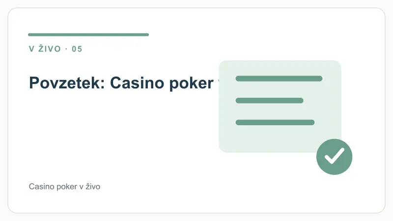 Povzetek: Casino poker v živo – Casino poker v živo