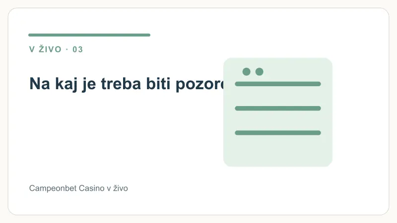 Na kaj je treba biti pozoren – Campeonbet Casino v živo
