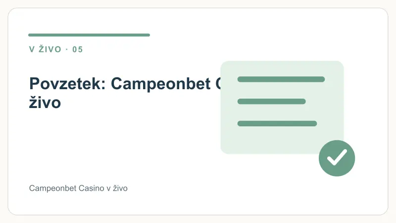 Povzetek: Campeonbet Casino v živo – Campeonbet Casino v živo