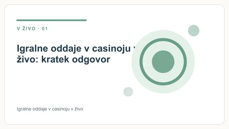 Igralne oddaje v casinoju v živo: kratek odgovor – Igralne oddaje v casinoju v živo