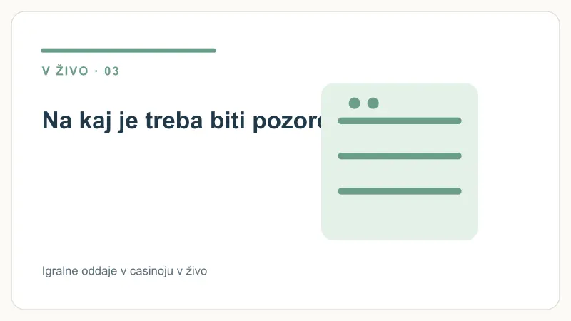 Na kaj je treba biti pozoren – Igralne oddaje v casinoju v živo