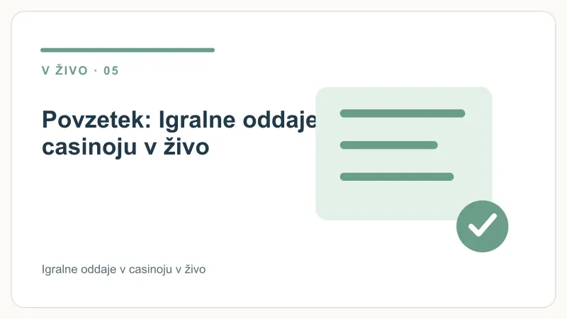 Povzetek: Igralne oddaje v casinoju v živo – Igralne oddaje v casinoju v živo