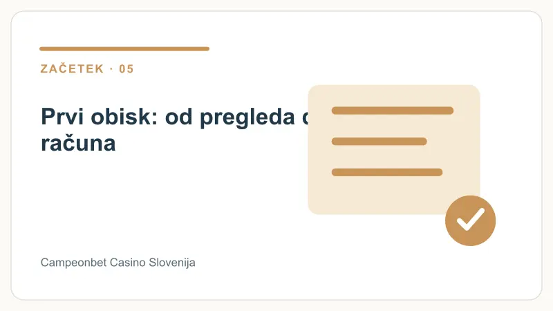 Prvi obisk: od pregleda do računa – Campeonbet Casino Slovenija