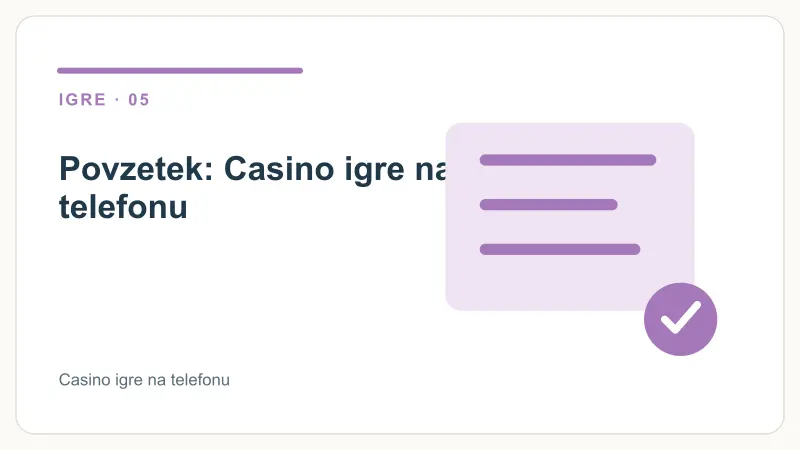 Povzetek: Casino igre na telefonu – Casino igre na telefonu