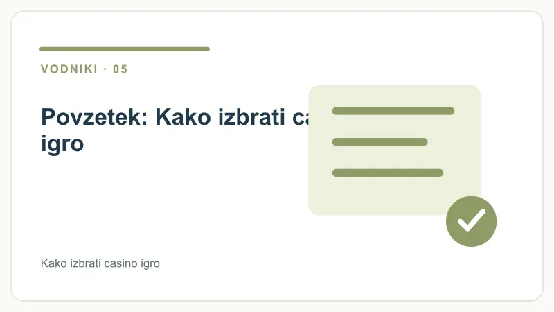 Povzetek: Kako izbrati casino igro – Kako izbrati casino igro