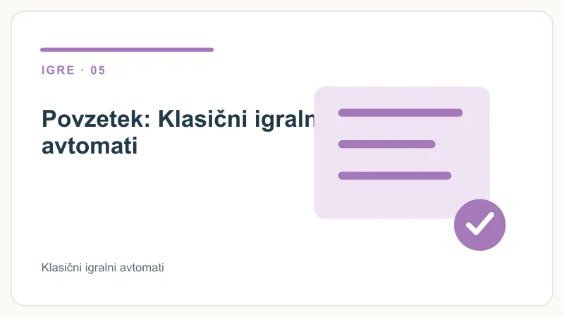 Povzetek: Klasični igralni avtomati – Klasični igralni avtomati