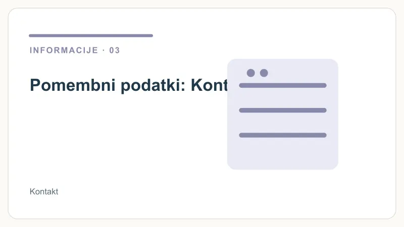 Pomembni podatki: Kontakt – Kontakt