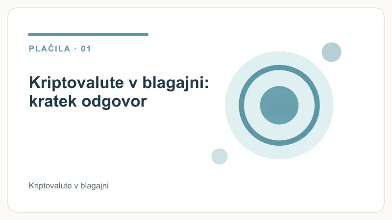 Kriptovalute v blagajni: kratek odgovor – Kriptovalute v blagajni