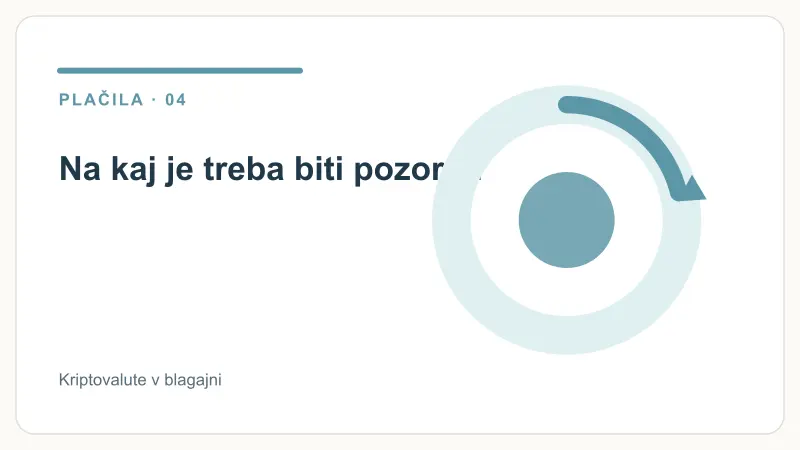 Na kaj je treba biti pozoren – Kriptovalute v blagajni