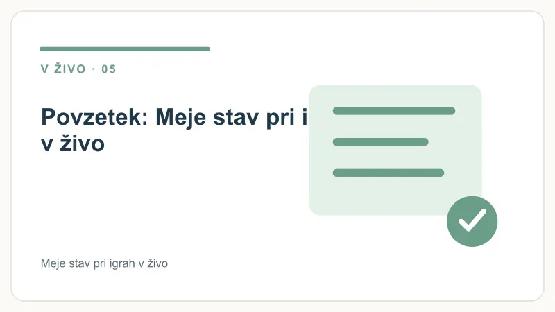 Povzetek: Meje stav pri igrah v živo – Meje stav pri igrah v živo