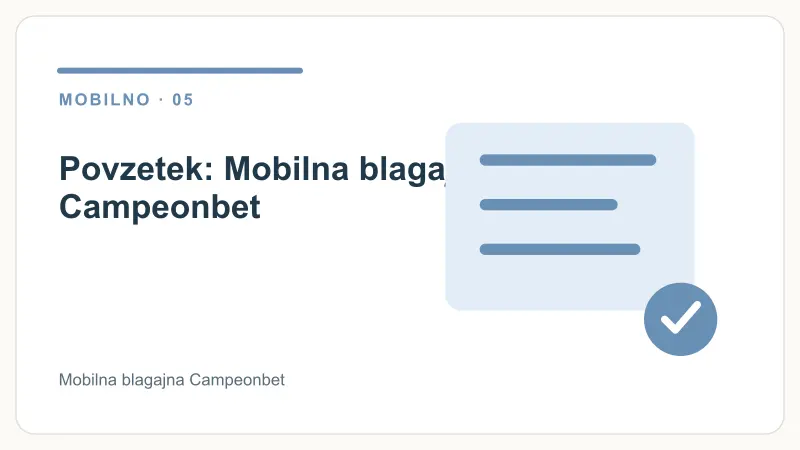 Povzetek: Mobilna blagajna Campeonbet – Mobilna blagajna Campeonbet