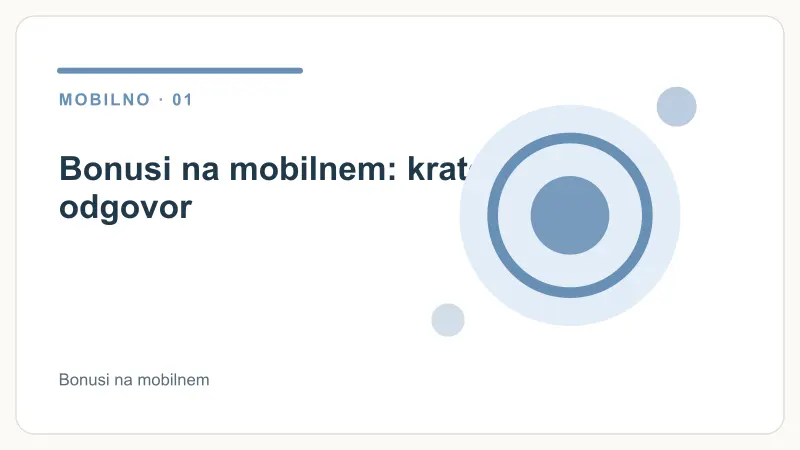 Bonusi na mobilnem: kratek odgovor – Bonusi na mobilnem