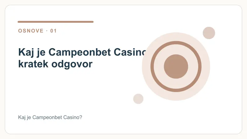 Kaj je Campeonbet Casino?: kratek odgovor – Kaj je Campeonbet Casino?