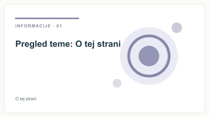 Pregled teme: O tej strani – O tej strani