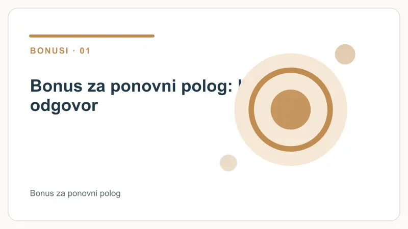 Bonus za ponovni polog: kratek odgovor – Bonus za ponovni polog