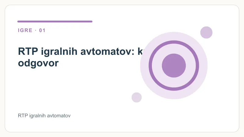 RTP igralnih avtomatov: kratek odgovor – RTP igralnih avtomatov