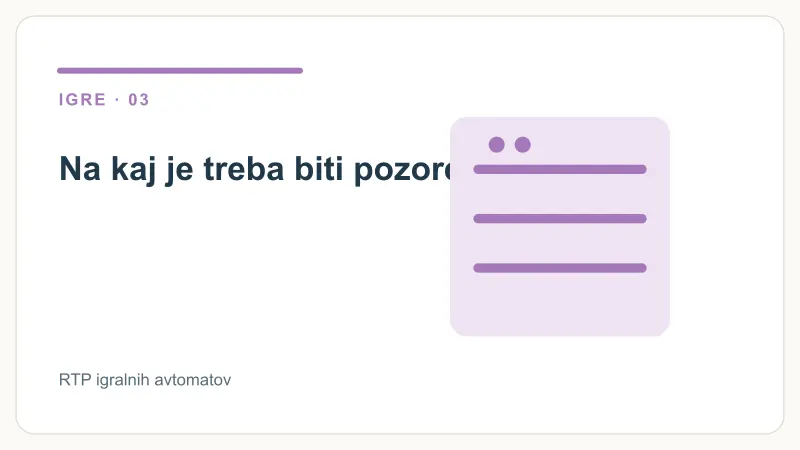 Na kaj je treba biti pozoren – RTP igralnih avtomatov