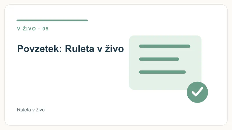 Povzetek: Ruleta v živo – Ruleta v živo