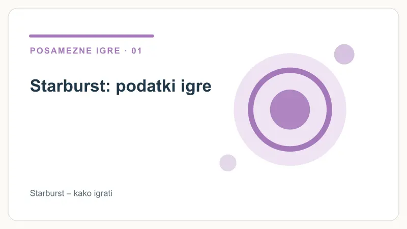Starburst: podatki igre – Starburst – kako igrati