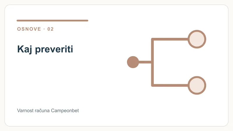 Kaj preveriti – Varnost računa Campeonbet