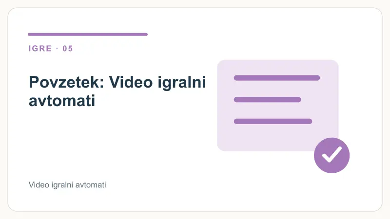 Povzetek: Video igralni avtomati – Video igralni avtomati