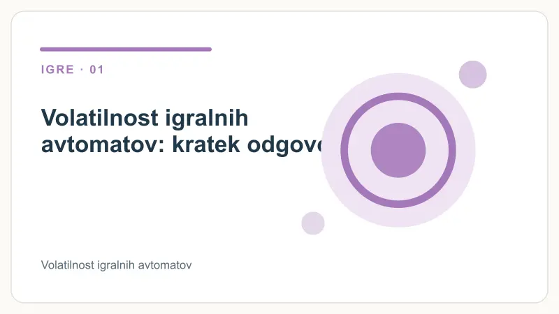 Volatilnost igralnih avtomatov: kratek odgovor – Volatilnost igralnih avtomatov